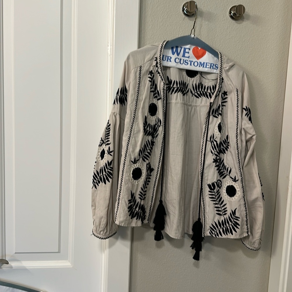 Light weight embroidered jacket